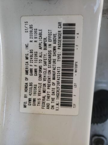 2015 HONDA ACCORD LX 1HGCR2F36FA253473