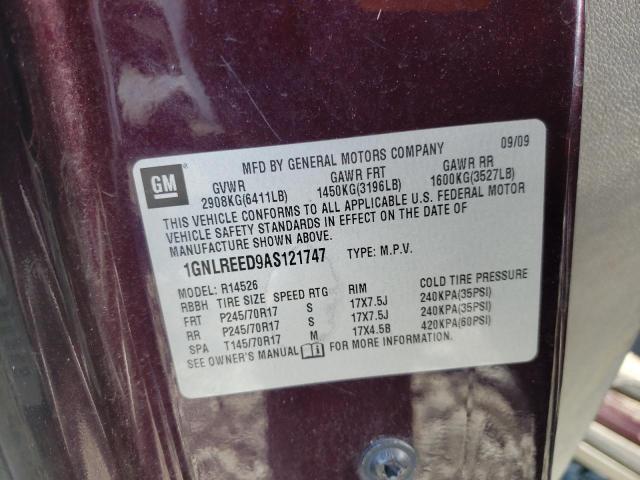 2010 CHEVROLET TRAVERSE L - 1GNLREED9AS121747