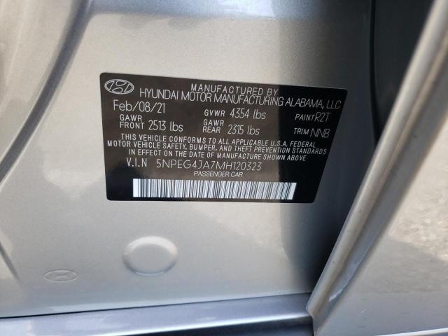 5NPEG4JA7MH120323 Hyundai Sonata Se 2021. Фото: 9