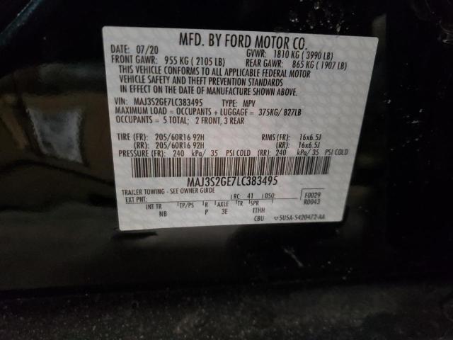 2020 FORD ECOSPORT S MAJ3S2GE7LC383495