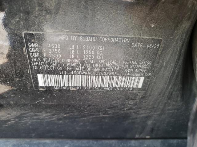 2020 SUBARU LEGACY 4S3BWAA65L3033868