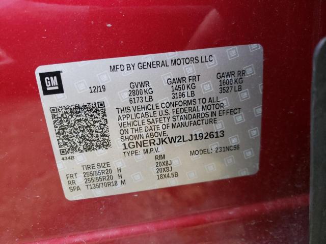 2020 CHEVROLET TRAVERSE R 1GNERJKW2LJ192613