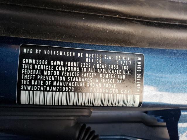 2018 VOLKSWAGEN BEETLE SE 3VWJD7AT9JM710973