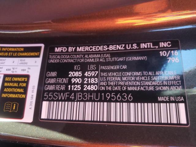 2017 MERCEDES-BENZ C 300 55SWF4JB3HU195636