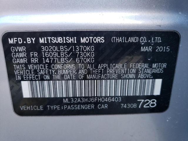 2015 MITSUBISHI MIRAGE DE ML32A3HJ6FH046403