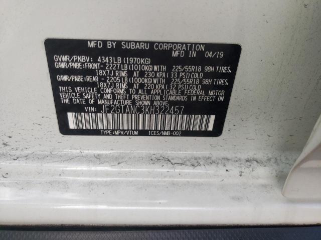 2019 SUBARU CROSSTREK JF2GTANC3KH322457