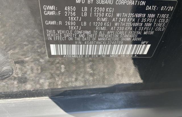 2020 SUBARU OUTBACK LI 4S4BTANC6L3240709