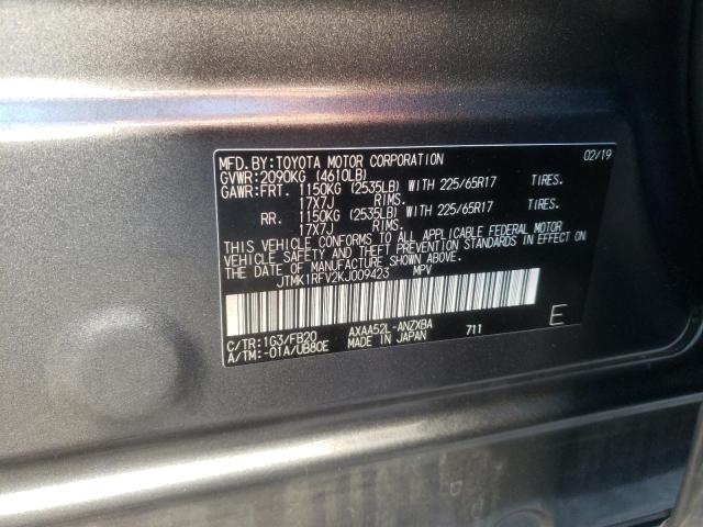 2019 TOYOTA RAV4 LE - JTMK1RFV2KJ009423