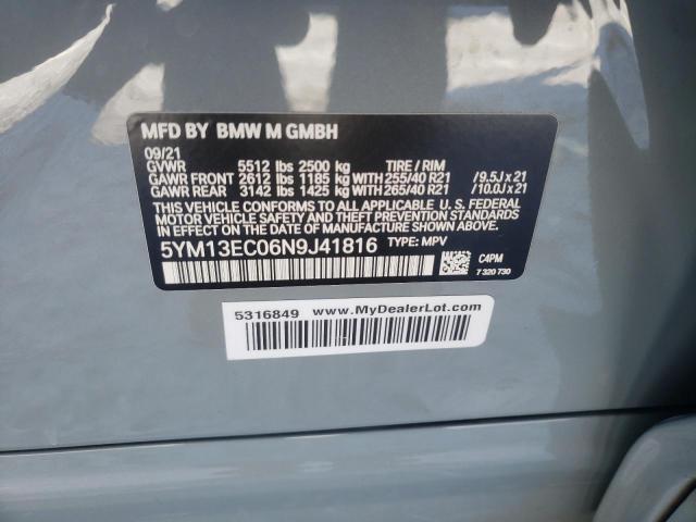 2022 BMW X3 M 5YM13EC06N9J41816