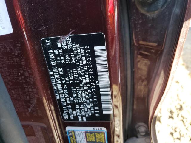 2017 KIA SORENTO LX 5XYPGDA3XHG282213