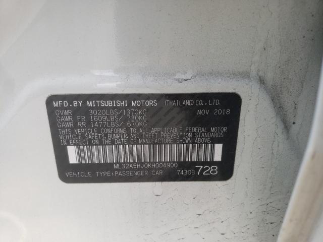 2019 MITSUBISHI MIRAGE LE ML32A5HJ0KH004900
