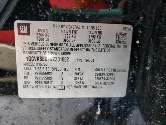 2016 CHEVROLET SILVERADO 1GCVKSEC1GZ301882