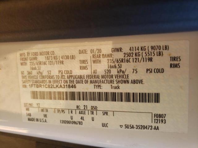 2020 FORD TRANSIT T- 1FTBR1C82LKA31846