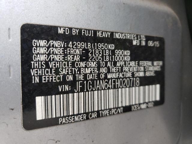 2015 SUBARU IMPREZA LI JF1GJAN64FH020718