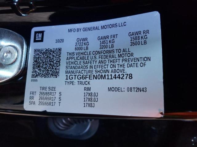 2021 GMC CANYON AT4 1GTG6FEN0M1144278