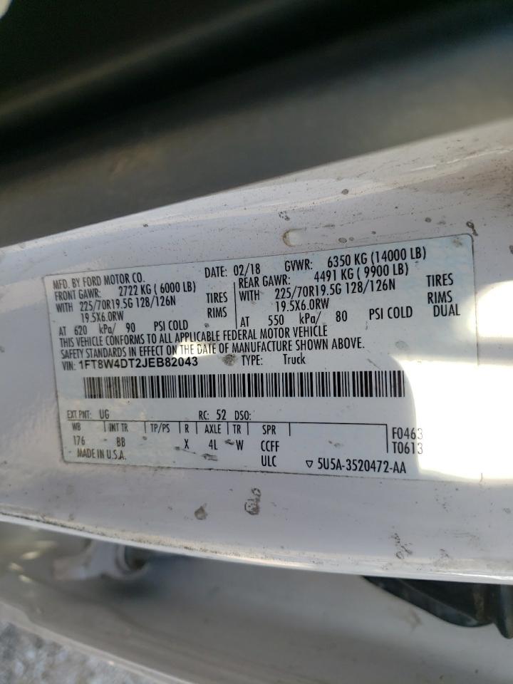 1FT8W4DT2JEB82043 FORD F450 2018