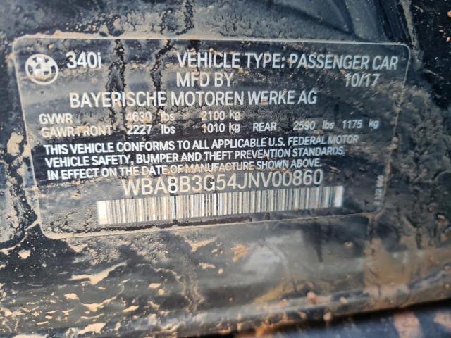 2018 BMW 340 I WBA8B3G54JNV00860