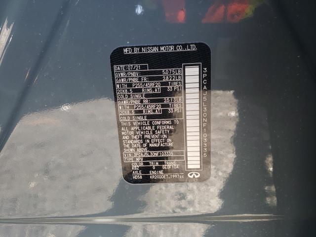 2022 INFINITI QX55 SENSO 3PCAJ5L30NF103335