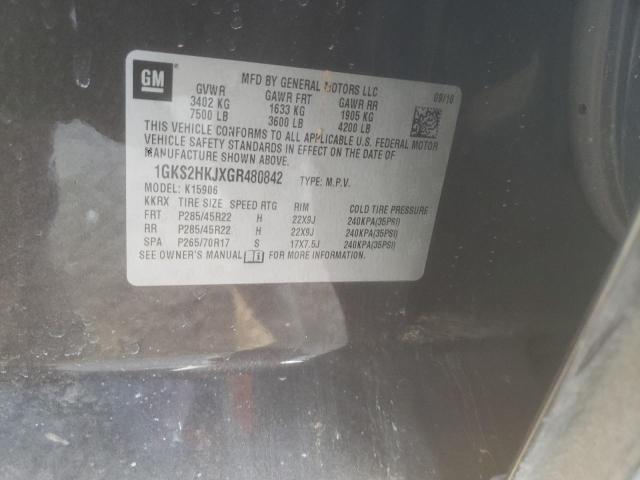 1GKS2HKJXGR480842 Gmc Yukon Xl D 2016. Фото: 9