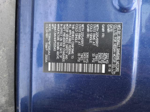 KNMAT2MV4HP513543 Nissan Rogue S 2017. Фото: 9