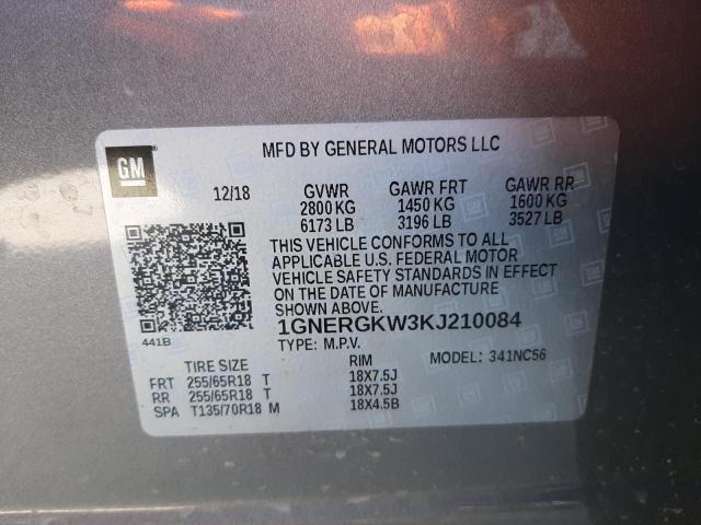 2019 CHEVROLET TRAVERSE L 1GNERGKW3KJ210084