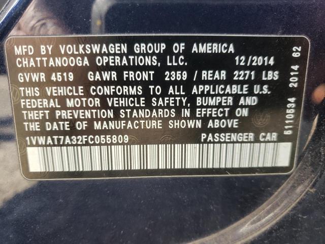 2015 VOLKSWAGEN PASSAT S - 1VWAT7A32FC055809