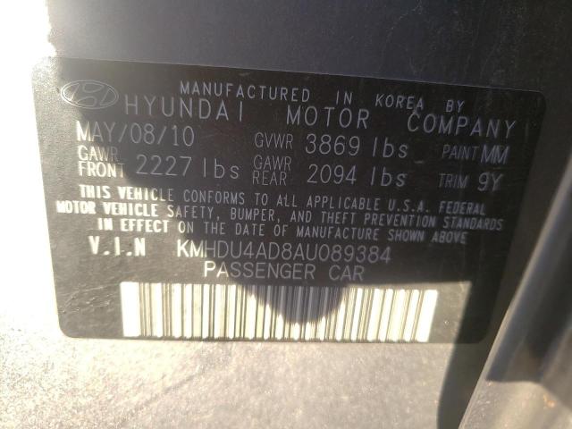 KMHDU4AD8AU089384 Hyundai Elantra Bl 2010. Фото: 9