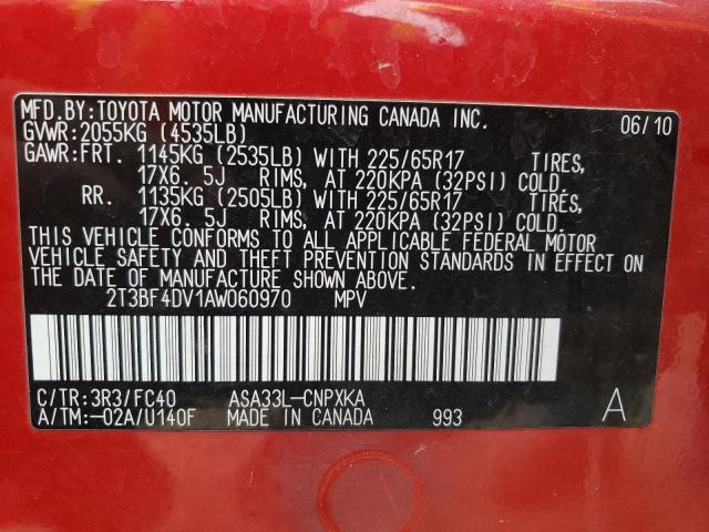 2010 TOYOTA RAV4 - 2T3BF4DV1AW060970
