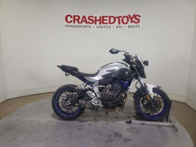 Salvage motorcycles for sale at Dallas, TX auction: 2016 Yamaha FZ07
