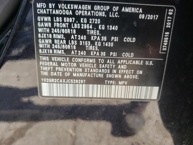 2018 VOLKSWAGEN ATLAS S 1V2GR2CAXJC526297