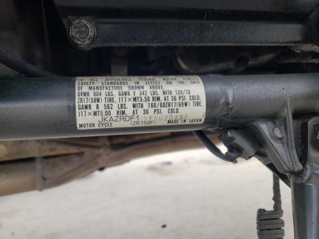 2000 KAWASAKI ZR750 F JKAZRDF11YA020486
