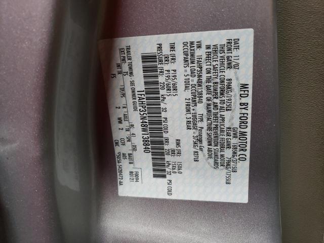 1FAHP35N48W138840 Ford Focus Se 2008. Фото: 9