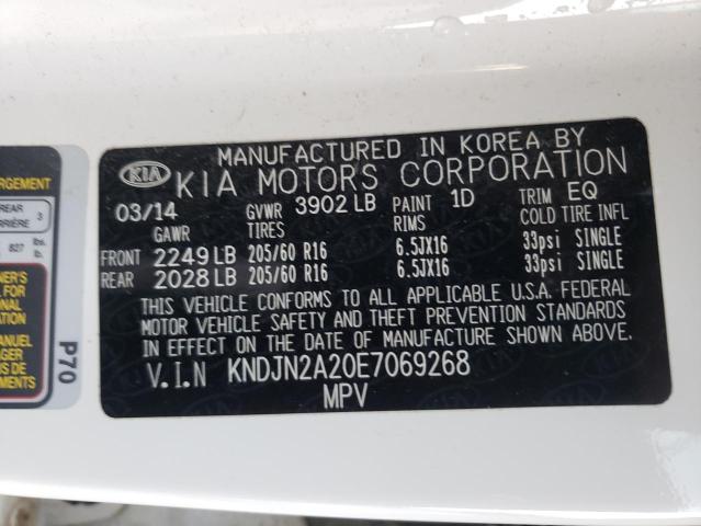 KNDJN2A20E7069268 Kia Soul 2014. Фото: 9