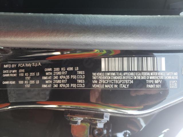 2016 FIAT 500X TREKK ZFBCFYCT8GP378734