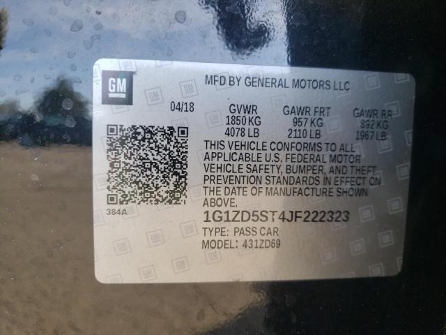 2018 CHEVROLET MALIBU LT 1G1ZD5ST4JF222323