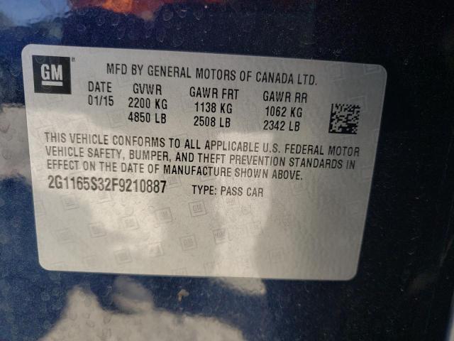 2015 CHEVROLET IMPALA LTZ 2G1165S32F9210887