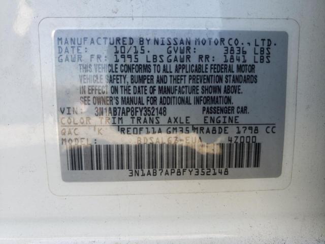 2015 NISSAN SENTRA S - 3N1AB7AP8FY352148