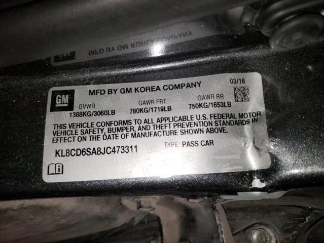 KL8CD6SA8JC473311 Chevrolet Spark 1Lt 2018. Фото: 9