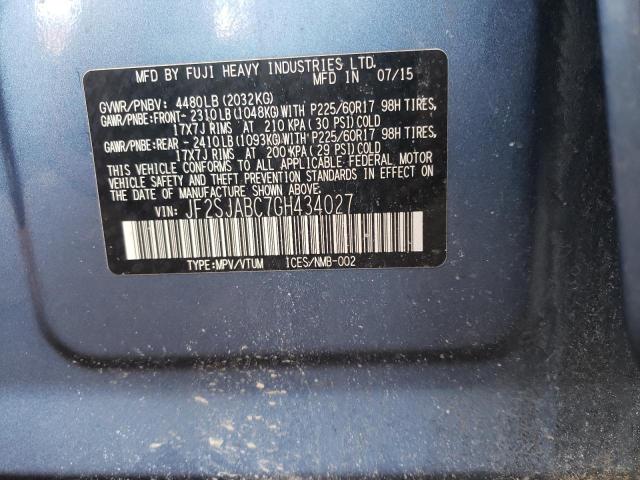 JF2SJABC7GH434027 Subaru Forester 2 2016. Фото: 9