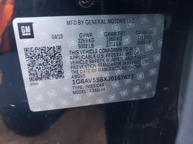 2018 CADILLAC CTS VSPORT 1G6AV5S8XJ0167833