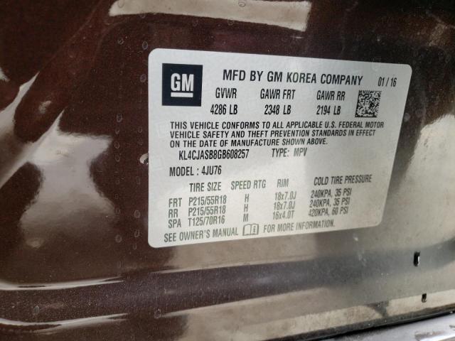 2016 BUICK ENCORE KL4CJASB8GB608257