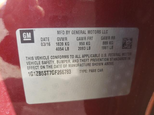 2016 CHEVROLET MALIBU LS 1G1ZB5ST7GF266783
