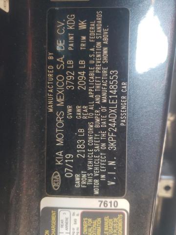 2020 KIA FORTE FE 3KPF24ADXLE148553