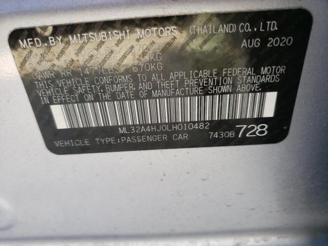 2020 MITSUBISHI MIRAGE SE ML32A4HJ0LH010482