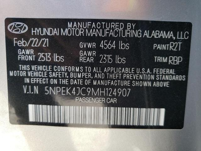 2021 HYUNDAI SONATA N L 5NPEK4JC9MH124907