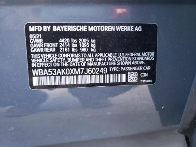 2021 BMW 228I WBA53AK0XM7J60249