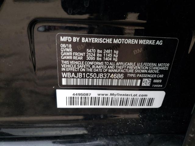 2018 BMW 530XE WBAJB1C50JB374686