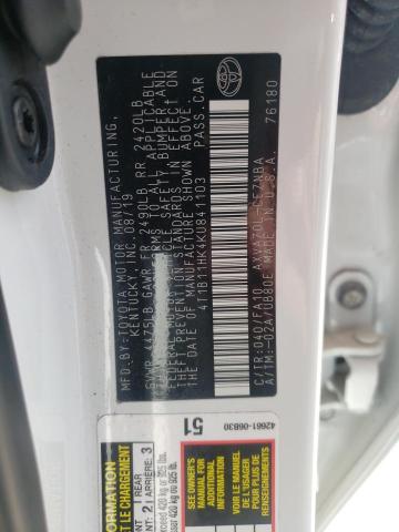 2019 TOYOTA CAMRY L/SE 4T1B11HK4KU841103