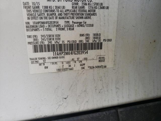 2015 FORD TAURUS POL 1FAHP2MK4FG203954