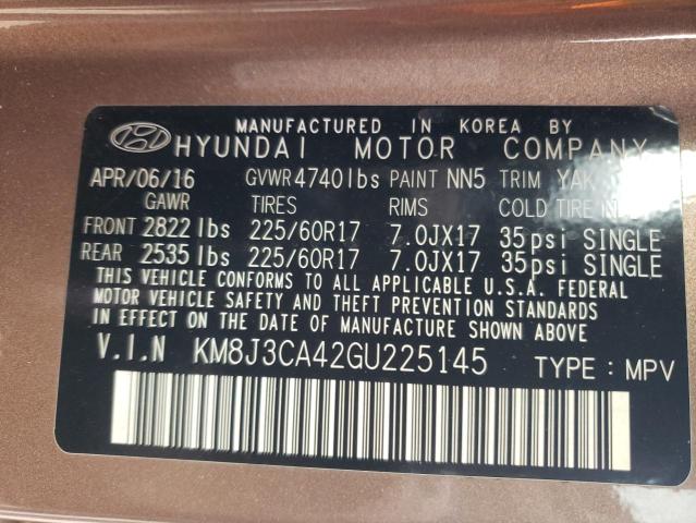 2016 HYUNDAI TUCSON LIM KM8J3CA42GU225145